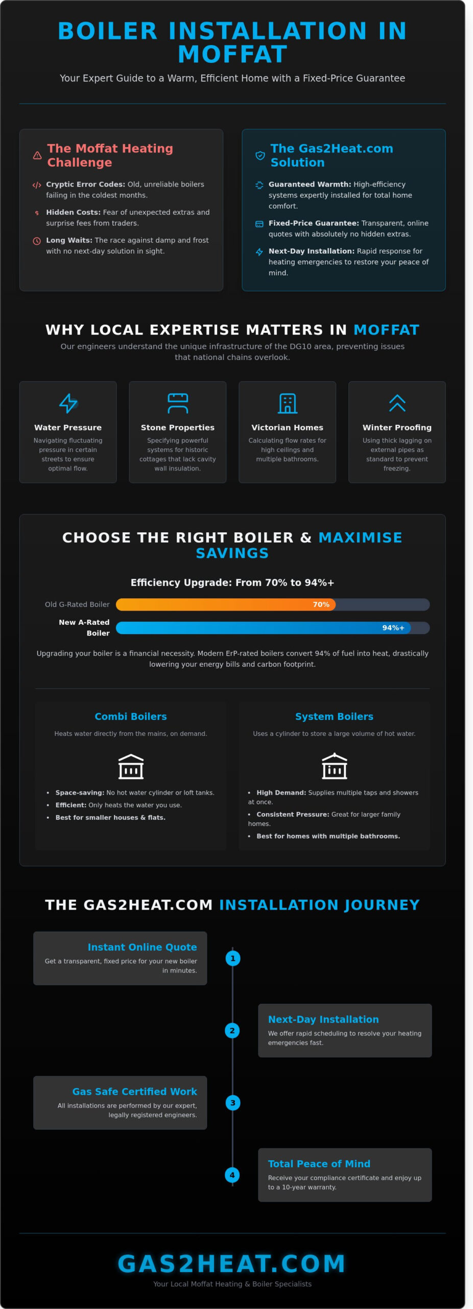 Professional Boiler Installation in Moffat: Fixed-Price Local Expertise