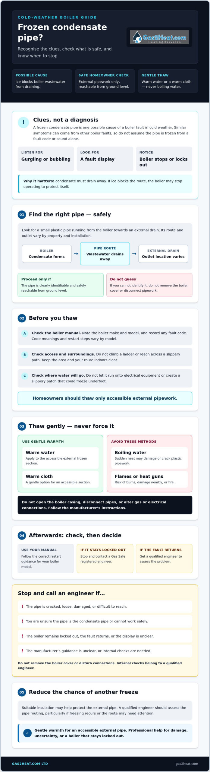 How to Thaw a Frozen Condensate Pipe Safely: A Step-by-Step Guide